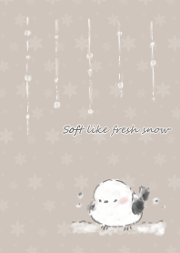Shimaenaga&Snowy day:mocha beige