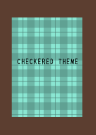 MINT GREEN CHECKERED THEME-DEEP BROWN