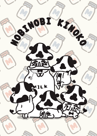 のびのびきのこ(牛乳瓶編)