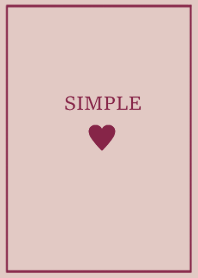 SIMPLE HEART =burgundy=