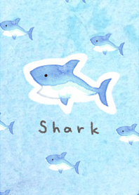 Watercolor shark illustration6.