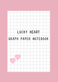 LUCKY HEART GRAPH PAPERj-ROSE PINK