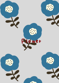 A stylish blue floral pattern.