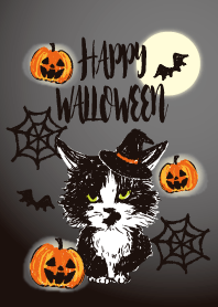 HAPPY HALLOWEEN HARAPEKO CAT