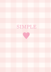 SIMPLE HEART -ivorypink check-