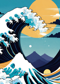 Mountain, Sea, and Moonlit Night 0E6eb7