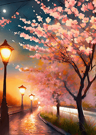 美しい夜桜の着せかえ#735
