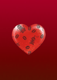 Coffee heart red