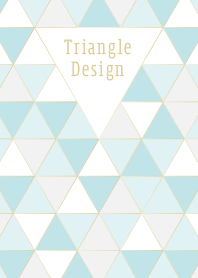 大人かわいい三角デザイン：ミント