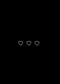 小心心 -  black gray.