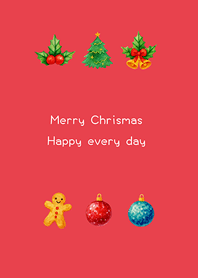 可愛聖誕節小物(亮紅色)