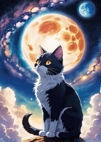 Night Moon Star Cat 601224