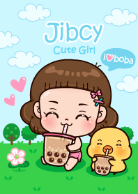 Jibcy Cute Girl : i love boba