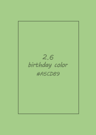 birthday color - February 6