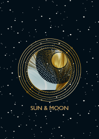 Golden satin sun and moon Esoteric art 0