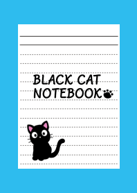 BLACK CAT NOTEBOOK-BLUE-GREENj