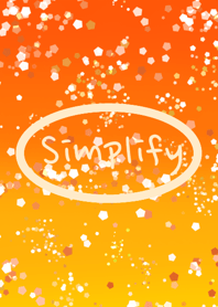 simplify sparkling orange glitter