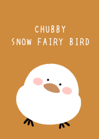 CHUBBY SNOW FAIRY BIRD-BROWN-ORANGEj