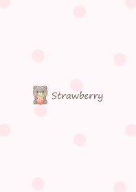Small Bear and Ichigo -pink- dot