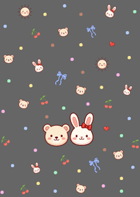 Bunny & Bear_Dark gray JP