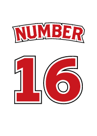 Number 16 White x Red version
