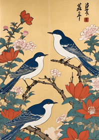 浮世絵 -鳥 A772B3