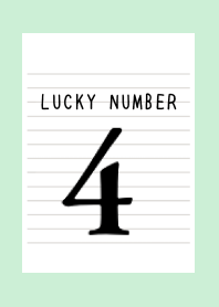 LUCKY NUMBER 4 NOTEBOOKj-LIGHT MINTGREEN