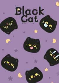 Black Cat In Purple!!