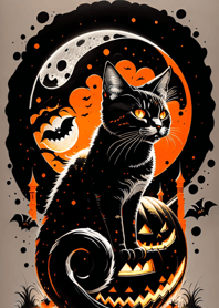 浮世絵万聖節猫 231092