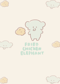 simple elephant Fried Chicken beige.