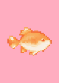 Goldfish Pixel Art Theme  Pink 04