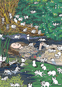 ポンゲをさがせ！ ミレー「オフィーリア」