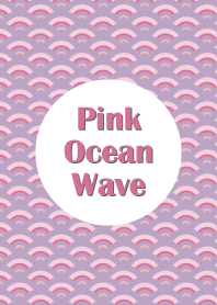 ピンク色の青海波