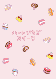 Pastel heart strawberry sweets