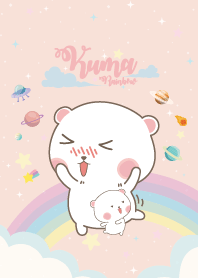 Kuma Rainbow Galaxy Peach