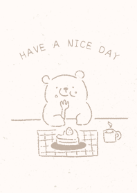 Mili Bear  Have a nice day - Apricot