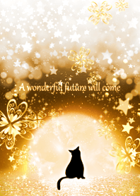 Lucky cat and beautiful moon.10.