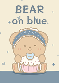 Bear on blue!