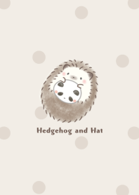 Hedgehog and Hat -panda- brown dot
