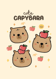 Capybara Cute : Apple lover