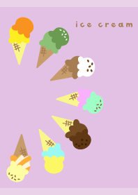 Summer ice cream04on light purple