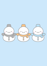 Black orange blue: snowman trio theme