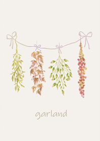 Watercolor plant garland.2.