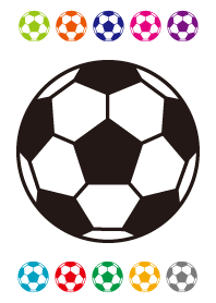 Cool colorful soccer ball theme