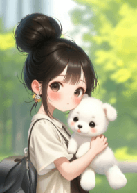 Girl and Puppy V.18