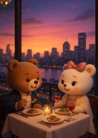 Romantic Sunset Dinner Moment
