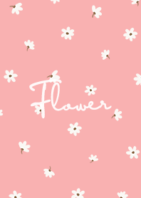 petite flower w - coral