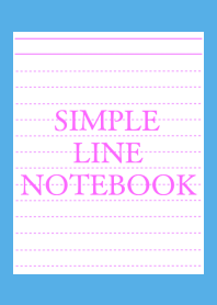 SIMPLE PINK LINE NOTEBOOK/BLUE