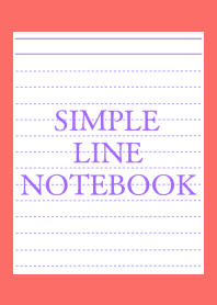 SIMPLE PURPLE LINE NOTEBOOKj-VERMILION