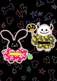 Rock rabbit and skull YUKATA